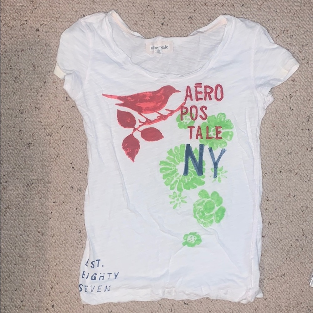 Women’s Aeropostale White Graphic Tee